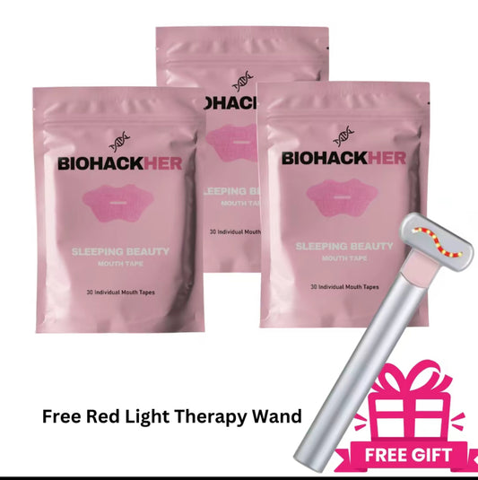 3 month supply Mouth Tape + FREE Red Light Therapy Wand